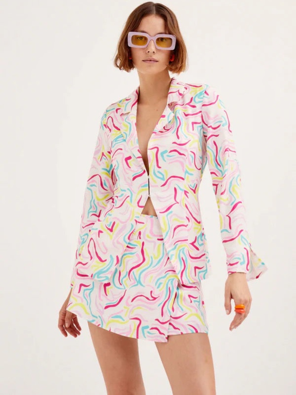 For Love & Lemons Noah Top & Mini Skirt Set Size XS NWT